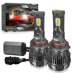 Lot de 2 ampoules LED pour phare de voiture, 50 W, 6 000 lm, 6 000 K, double tube en cuivre (couleur pistolet) SH201A9-20
